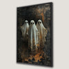 Creepy Trio Ghosts Canvas Print Spooky Halloween Decor