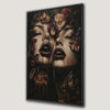 Creepy Twin Girls Floral Faces Canvas Print