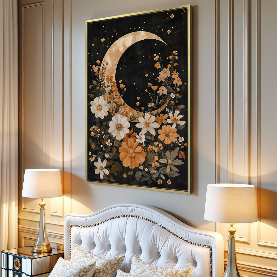 Canvas Print featuring a black swan in an abstract style with gold, gray, and white tones. Modern wall art perfect for any interior design.