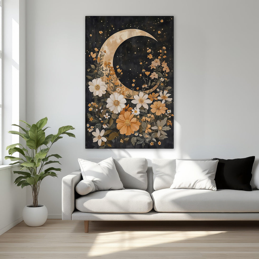 Framed Wall Art: Abstract swan painting in gold, black, and gray. Modern canvas print adds elegance to any interior. Shop now!