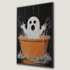 Cute Ghost Splashing Canvas Print for Halloween Decor
