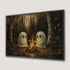 Cute Ghosts by Campfire Canvas Print for Halloween