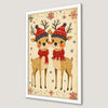 Cute Reindeer Art Poster for Holiday Kids' Room Decor