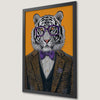 Dapper Tiger Art Poster - Quirky Wildlife Wall Decor