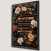 Dark Floral and Vintage Books Art Poster for Literary Decor