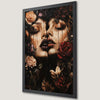 Dark Floral Gothic Twin Girls Art Poster for Dramatic Decor