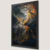 Dark Gold Nebula Art Poster - Cosmic Wall Decor for Your Space