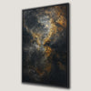 Dark Gold Nebula Cosmic Canvas Print for Home or Office