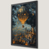 Dark Medieval Cityscape Art Poster - Fantasy Landscape Decor