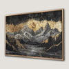 Dark Mountain Landscape Golden Night Sky Canvas Print