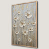 Delicate Floral Beige Wildflowers Canvas Print Art