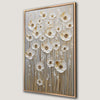 Delicate Floral Canvas Print with White Wildflowers