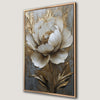Delicate White Petals Canvas Print Luxury Floral Art
