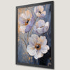 Delicate White Wildflowers Art Poster for Modern Decor