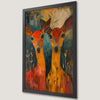 Doe Animal Pair Painting - Serene Forest Art Poster for Nursery
