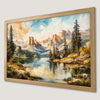 Mountain Lake Vista Art Poster - Scenic Wilderness Wall Decor