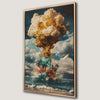 Vibrant Seascape Art with Abstract Ocean Explosion Canvas Print