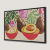Tropical Avocado Boho Canvas Print Framed Art