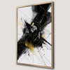Dynamic Gold Accents Canvas Print with Abstract Shapes