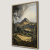 Rustic Mountain Landscape Framed Canvas Print Artwork