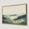 Serene Mountain Mist Landscape Canvas Print Rustic Art