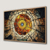 Geometric Circular Triangle Pattern Canvas Print Art Piece