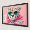 Vibrant Pink Cheetah Art Poster for Trendy Wall Decor