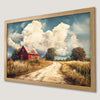Autumn Barn Landscape Art Poster for Rustic Home Decor