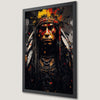 Native American Chief Portrait Art Poster - Cultural Wall Decor