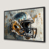 Modern American Football Helmet Canvas Print Wall Art