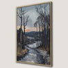 Tranquil Winter Landscape Canvas Print for Rustic Spaces