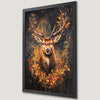 Rustic Deer Autumn Leaves Art Poster - Nature's Beauty for Your Walls