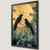 Mystical Raven and Moon Art Poster for Gothic Home Decor