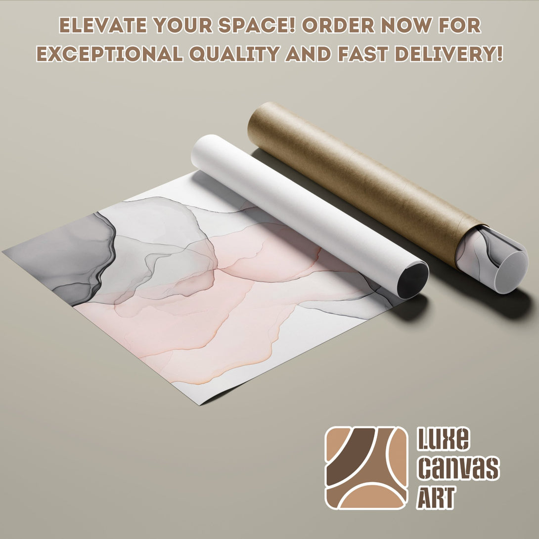 Abstract art poster roll in neutral tones, perfect for home decor. Order your poster today!