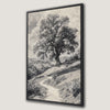 Majestic Black and White Tree Canvas Print for Office
