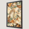 Geometric Abstract Art Poster with Earth Tone Accents