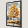 Golden Forest Mist Art Poster - Autumn Landscape Decor