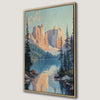 Serene Mountain Lake View Rustic Canvas Print