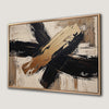 Black and Gold Splatter Expressionism Canvas Print Art