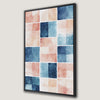 Pastel Pink and Blue Watercolor Canvas Print, Minimalist Decor