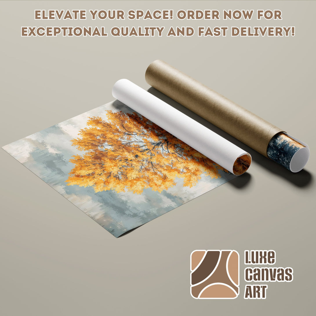 Abstract art Poster Roll featuring a tree with a warm color palette. Order yours today!