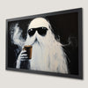 Bearded Ghost with Coffee Art Poster for Halloween