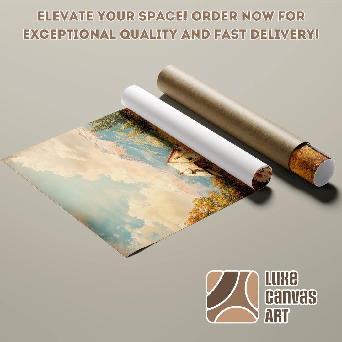 Poster Roll featuring a scenic landscape with a warm color palette, perfect for home decor.