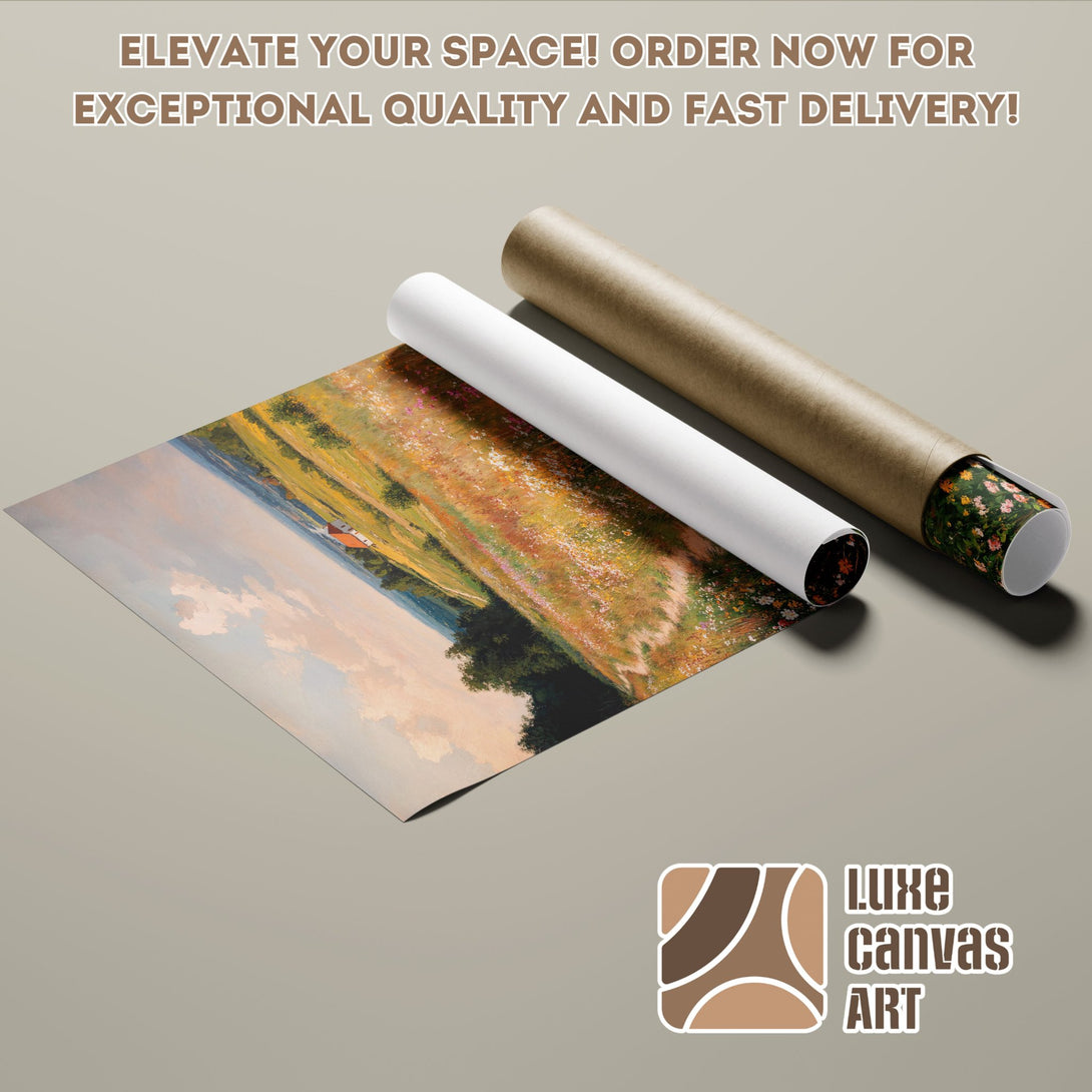 Landscape Poster Roll, Impressionist style, warm earth tones and sky. Elevate your space today!