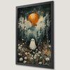 Mystical Forest Ghost Art Poster - Halloween Wall Decor