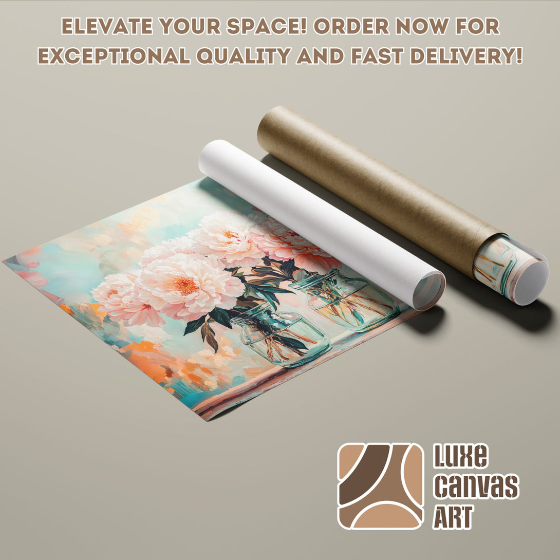 Poster Roll featuring floral art in pastel colors. Elevate your space with this beautiful print!