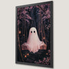 Spooky Ghost Swing Art Poster - Gothic Halloween Decor