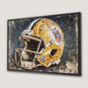 Vintage Yellow Helmet American Football Canvas Print Art