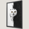 Mystic Gaze Snowy Owl Art Poster for Modern Decor