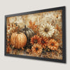 Harvest Pumpkins and Fall Foliage Art Poster for Autumn Decor
